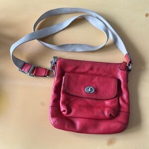Vintage Coach Red Crossbody Bag leather